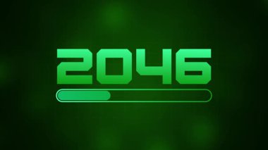 Yumuşak soyut arkaplanlı yeni yıl 2046 ilerleme çubuğunuz kutlu olsun. Yeni yıl bar yüklemesi. Mutlu yıllar 2046 Canlandırma arkaplanı yükleniyor