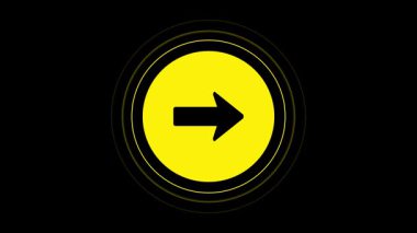 Şeffaf bir arkaplanda sincap oku canlandırması. Hareket eden ok sağ animasyon. Sağ ok simgesinin döngü canlandırması