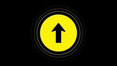 Şeffaf bir arkaplanda sincap oku canlandırması. Oku animasyona yükseltiyorum. Yukarı ok simgesinin döngü canlandırması