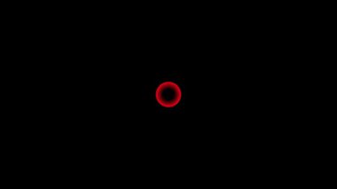 Neon Concentric Circles Siyah Arkaplanda Titreşiyor. kademeli zoom kavramı ile büyüleyici geometrik animasyon üretiyor