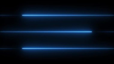 Soyut fütüristik teknoloji geçmişi. Kusursuz döngü animasyon siyah arka plan. Lazerler soyut ışık arkaplanını hareket ettirir. Parlayan neon çizgi simgesi canlandırması