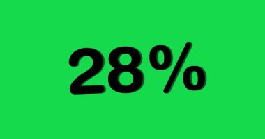 Yeşil ekran arka planında% 20 indirimli etiket sembolü animasyonu. Yüzde 20 indirim ve satış konsepti