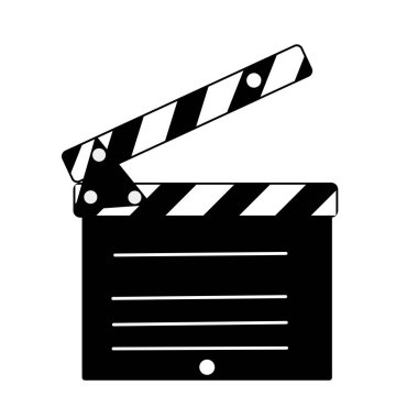 Siyah beyaz film alkış tahtası.