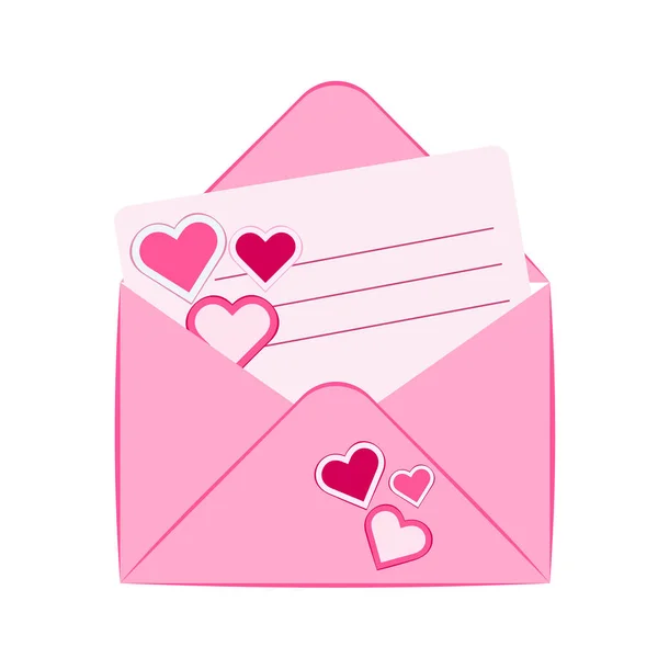 İçinde aşk mektubu olan bir karikatür zarfı. Pembe açık bir zarfın gerçekçi üç boyutlu görüntüsü. Sevgililer günü kartı, aşk mesajı duvar kağıdı, sevgililer günü mektup geçmişi.