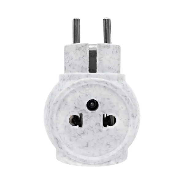 Electrical adapter plug isolated on white background