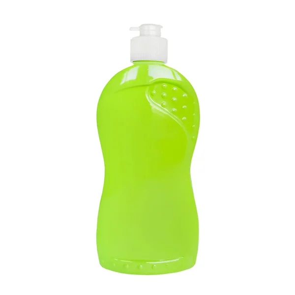 Plastik yeşil şişe, deterjan şişesi ve temizlik ürünleri için.