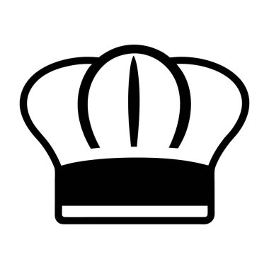  Bir şef vektörünün minimalist koyu siyah silueti