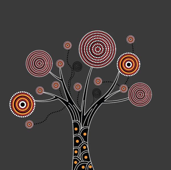 Векторное дерево аборигенов — стоковый вектор