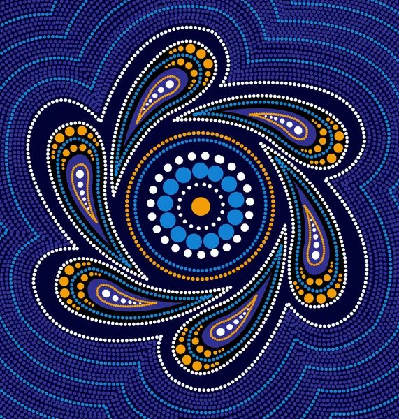 Fondo de vector de arte aborigen . — Vector de stock