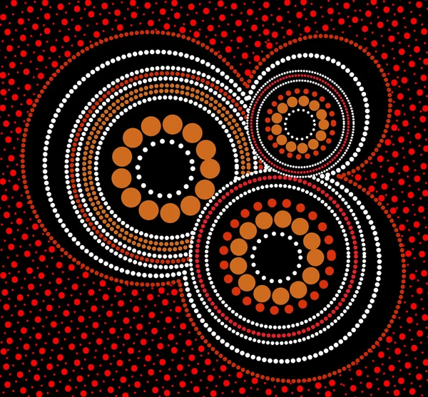 Aborígene arte vetor fundo . —  Vetores de Stock