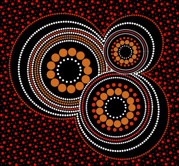 Fondo de vector de arte aborigen . — Vector de stock