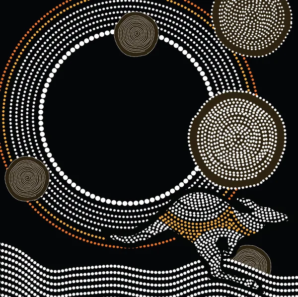 Fondo de vector de arte aborigen — Vector de stock