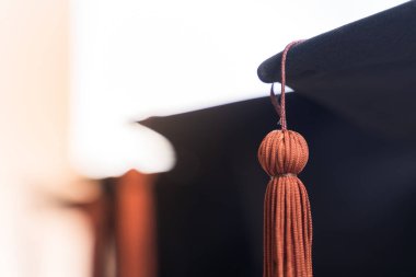 Üniversite mezunlarının dikiz aynaları üniversite mezuniyet töreninde derece ödülü için sırada. Üniversite mezunları üniversite mezuniyet töreninde toplanıyorlar. Mezunların kalabalığı.