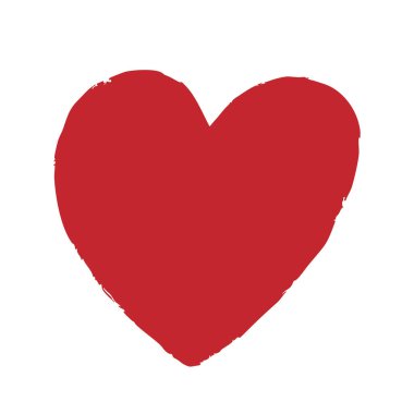 El çizimi kırmızı kalp çizimi, basit ve sevimli romantik bir sembol aşk temaları, sevgililer günü tasarımları ve çeşitli dekorasyonlar için mükemmel.