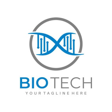 Biyoteknoloji logo vektörü izole edildi. Basit harf tasarımı