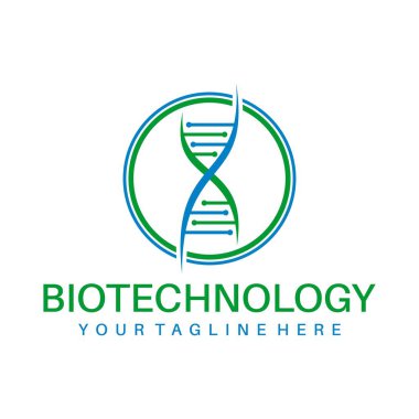 Biyoteknoloji logo vektörü izole edildi. Basit harf tasarımı