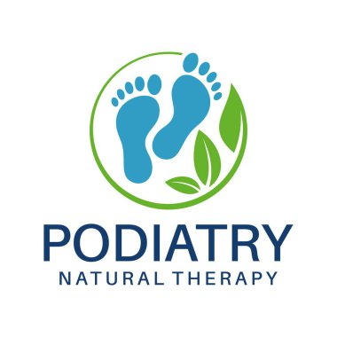 Podiatri alıştırma logo vektör şablonu