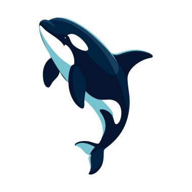 Balina logo vektör çizimi siyah ve beyaz. Basit bir hayvan çizimi.