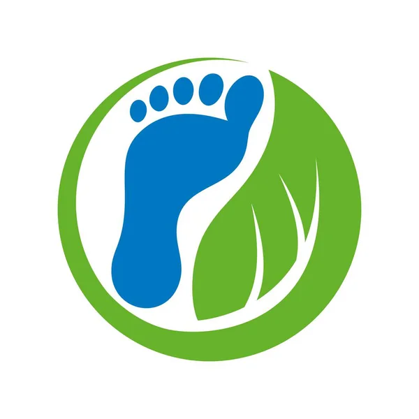 Podiatri alıştırma logo vektör şablonu