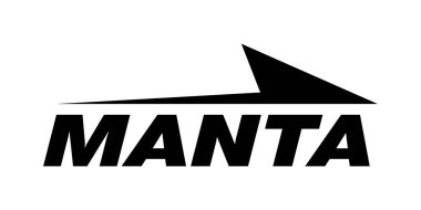 Manta logo vektör çizimi şablonu. Deniz hayvanlarının çıkartmalarını dizayn et