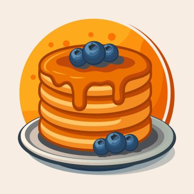 Krep logosu vektör çizim şablonu. Çemberde basit tasarım