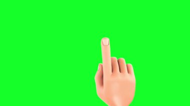 Parmaklı yeşil ekran jesti