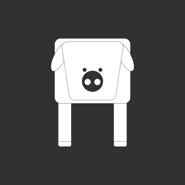 Hayvanlar üzerinde şık arka plan buzağı vektör çizim