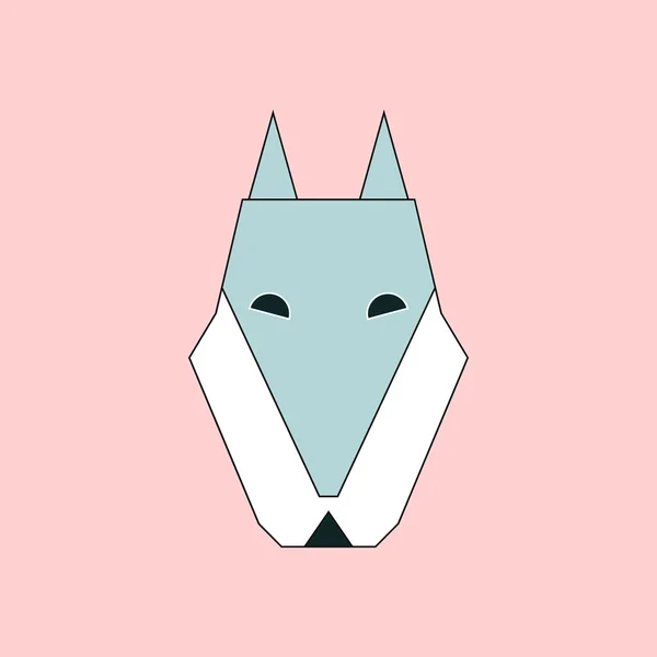 Hayvanlar üzerinde şık arka plan kurt simge vektör çizim