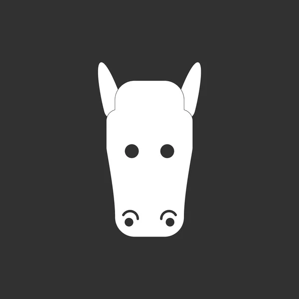スタイリッシュな背景の馬顔に動物のベクトル イラスト — ストックベクタ