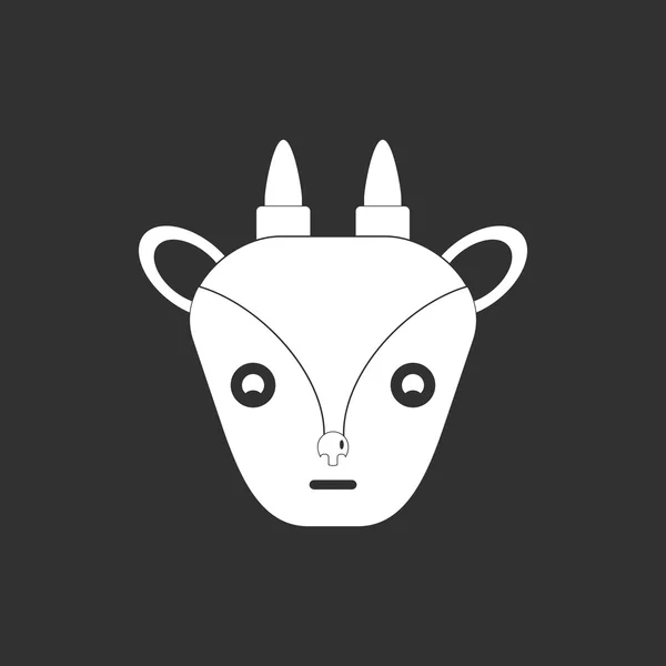 矢量图的时尚背景山羊脸上的动物 — 图库矢量图片
