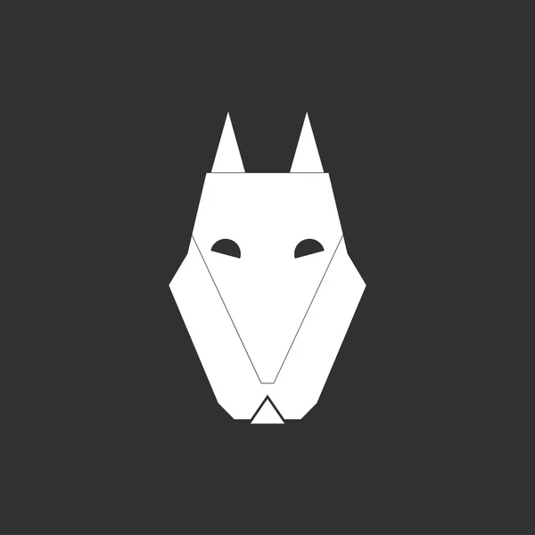 Vectorillustratie van dieren op het pictogram van de wolf van stijlvolle achtergrond — Stockvector