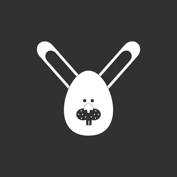 Hayvanlar üzerinde şık arka plan tavşan yüzü vektör çizim