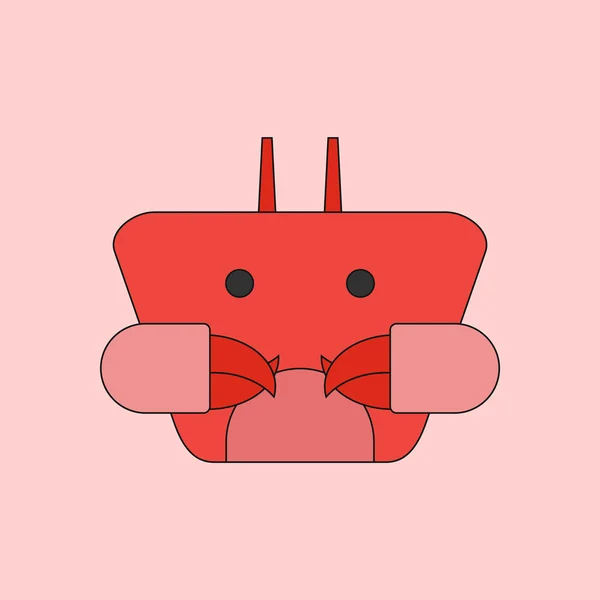 Hayvanlar üzerinde şık arka plan Yengeç vektör çizim