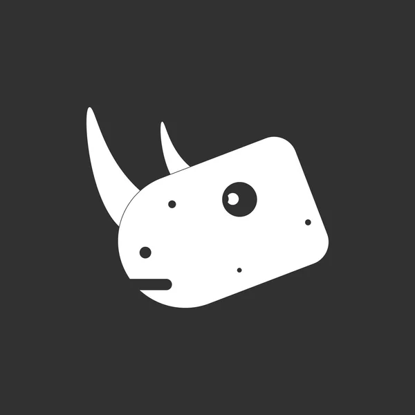 Hayvanlar üzerinde şık arka plan gergedan vektör çizim