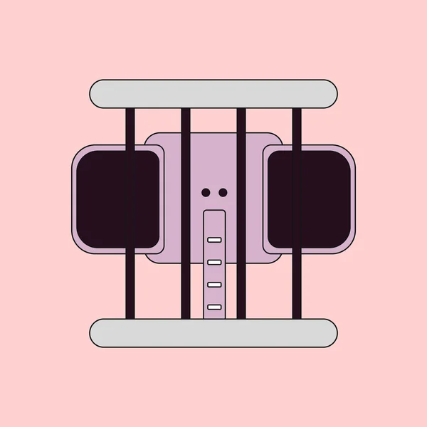 Hayvanlar üzerinde şık arka plan fil kafeste vektör çizim