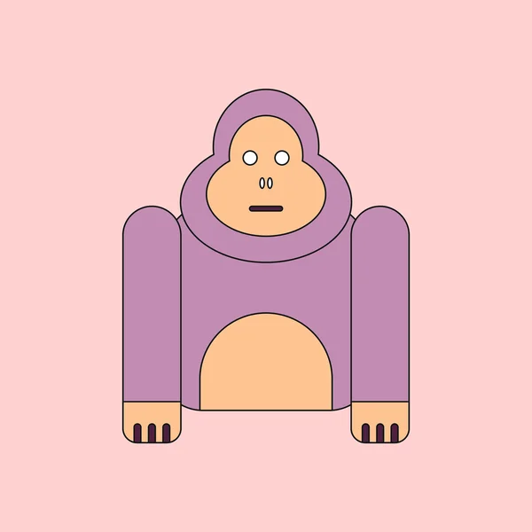 Şık arka plan goril hayvanlar vektör çizim