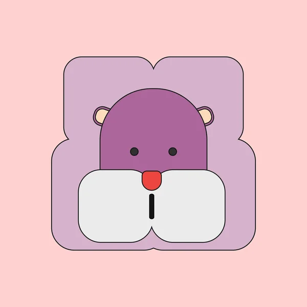 Hayvanlar üzerinde şık arka plan porsuk siluet vektör çizim