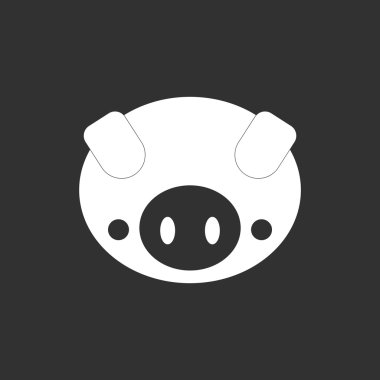 Hayvanlar üzerinde şık arka plan Domuz surat vektör çizim