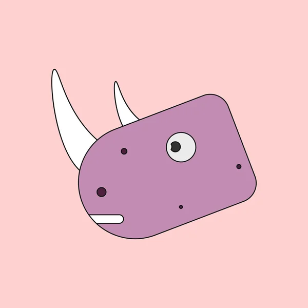 Hayvanlar üzerinde şık arka plan gergedan vektör çizim