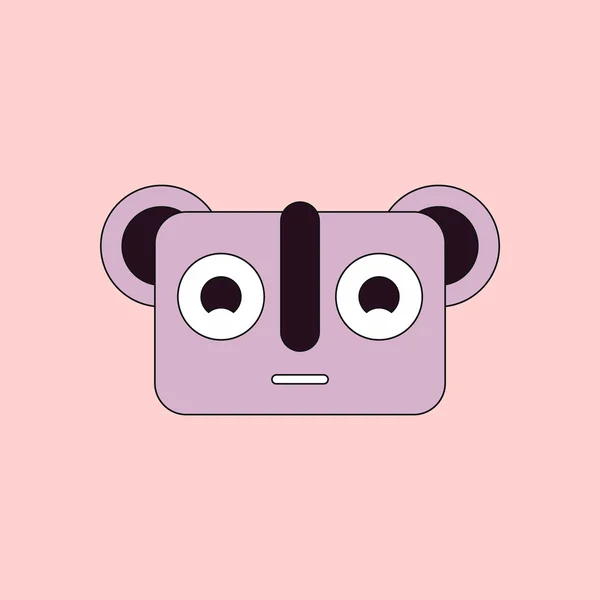 Şık arka plan koala baş hayvanlar vektör çizim