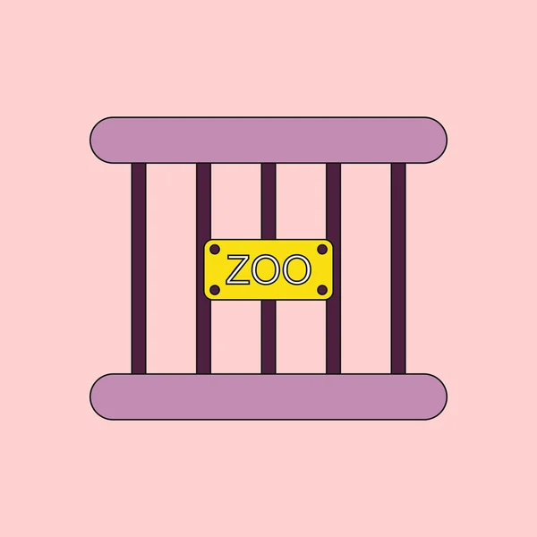 Hayvanlar üzerinde şık arka plan boş kafes vektör çizim