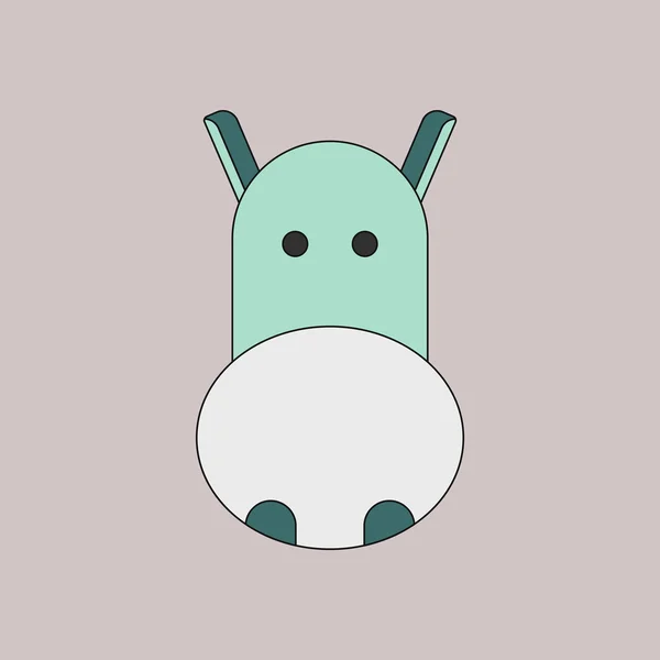 Hayvanlar üzerinde şık arka plan at yüz vektör çizim