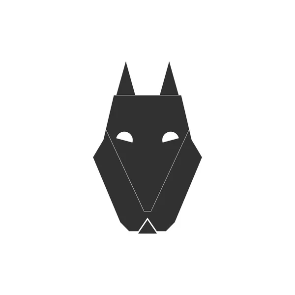 Vector illustration of animals on stylish background wolf icon — Stock Vector