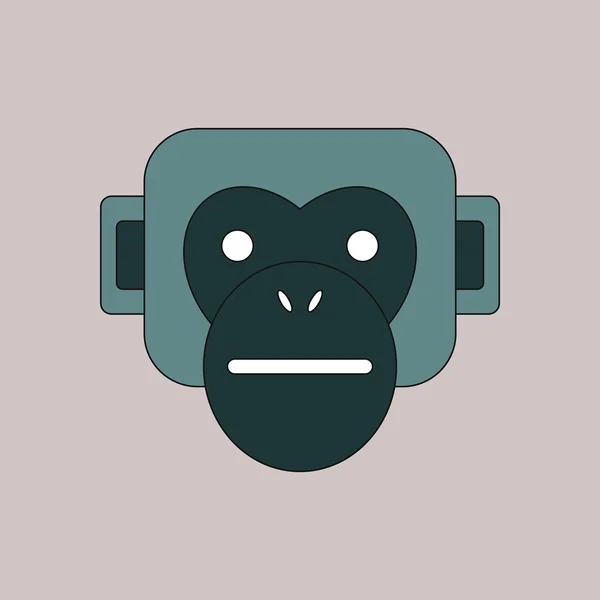 Hayvanlar üzerinde şık arka plan maymun surat vektör çizim — Stok Vektör