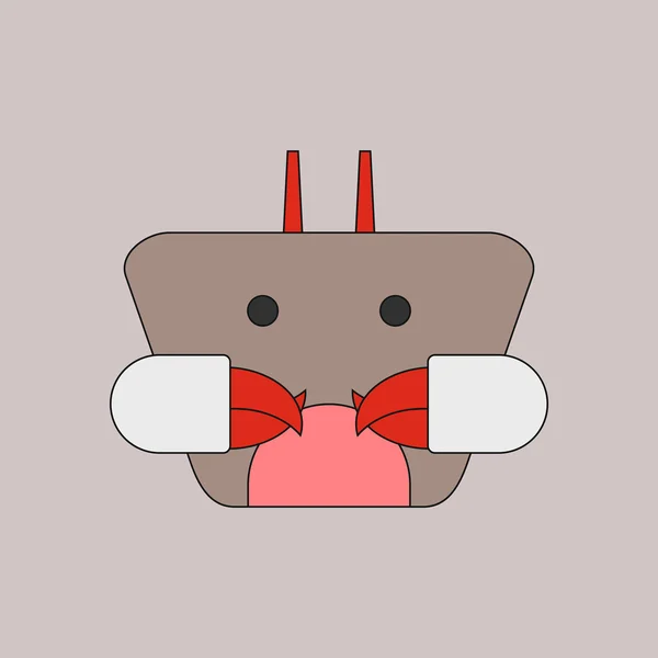 Hayvanlar üzerinde şık arka plan Yengeç vektör çizim