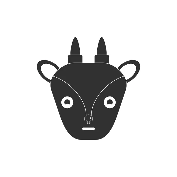 Векторная иллюстрация животных на стильном фоне козьего лица — стоковый вектор