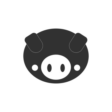 Hayvanlar üzerinde şık arka plan Domuz surat vektör çizim