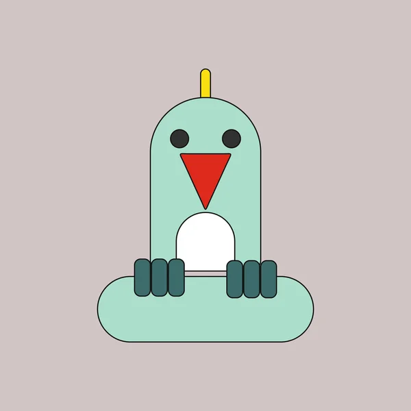 Hayvanlar üzerinde şık arka plan papağan vektör çizim