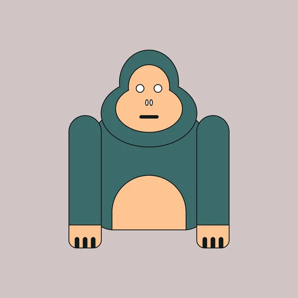 Şık arka plan goril hayvanlar vektör çizim