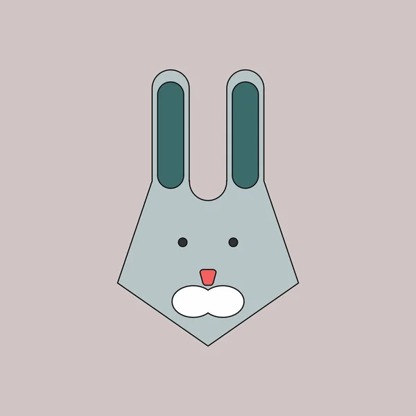 Vector illustration of animals on stylish background Rabbit — Stock Vector